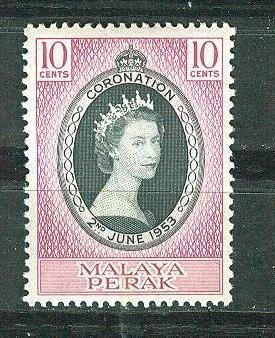 Malaya-Perak # 126 QE II Coronation (1)  Unused VLH