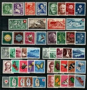 Switzerland Scott B81 // B271 Mint NH complete sets (Catalog Value $100.00)