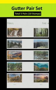 US 5960p Appalachian Trail imperf NDC vert gutter pair set 5x2 MNH 2025