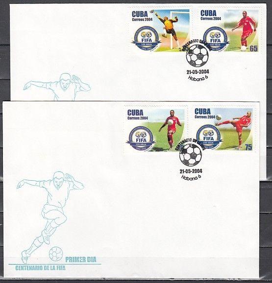 Caribbean Area, Scott cat. 4400-4403. FIFA, Soccer issue. 2 First Day Covers