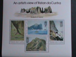 TRISTAN DA CUNHA -THE BEAUTY VIEWS OF STOLTENHAFF ISLAND BY ARTISTS- MNH S/S