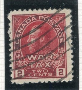 CANADA; 1915 early GV WAR TAX issue Type I, used Shade of 2c. value