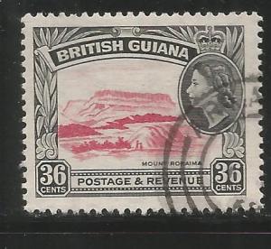 BRITISH GUIANA   262   USED,  MT. RORAIMA