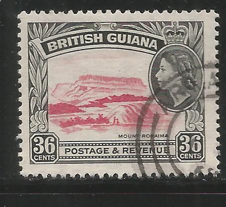 BRITISH GUIANA   262   USED,  MT. RORAIMA