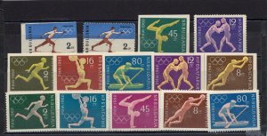 BULGARIA 1960 OLYMPICS SET OF 14 STAMPS MNH