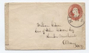 1850s U1 nesbitt envelope New York City to Albany [6644]