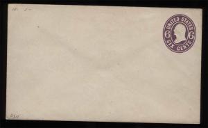 US Sc U64 Mint Entire 1864 6¢ Purple