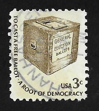 SC# 1584 - (3c) - Ballot Box, used single