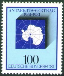 Germany Scott 1362 Mint No Gum MNG 1981 Map stamp