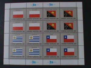 ​UNITED NATION-1984 SC#433-6- FLAGS SERIES-MNH SHEET-VF WE SHIP TO WORLDWIDE