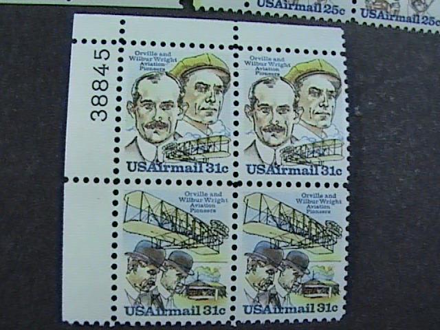 U.S.# C92a - C96a -MNH- SET OF PLATE # BLOCKS OF 4 --AIR-MAIL--AVIATION--1978-79