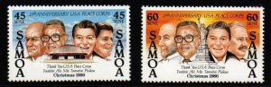 SAMOA SG741/2 1986 CHRISTMAS  MNH