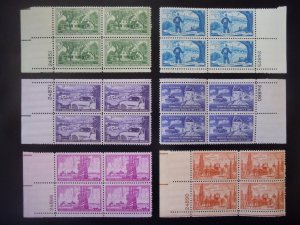 1953 Plate Block Year Set Complete #1017-1028 MNH OG F/VF 12 Plate Blocks
