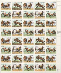 2756-59 Sporting Horses Sheet of 40 MNH