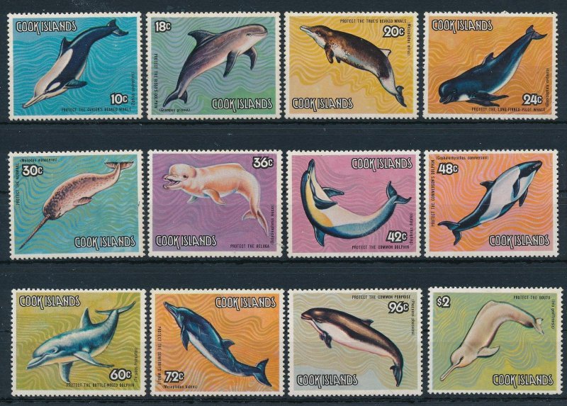 [23508] Cook Islands 1984 Marine life dolphins whales  MNH