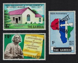 Gambia 150th Anniversary of Establishment of Methodist Mission 3v 1971 MNH