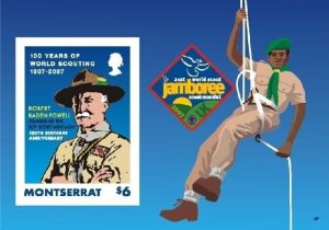 Montserrat 2007 - Boy Scouts 100 Years of World Scouting - Souvenir Sheet - MNH