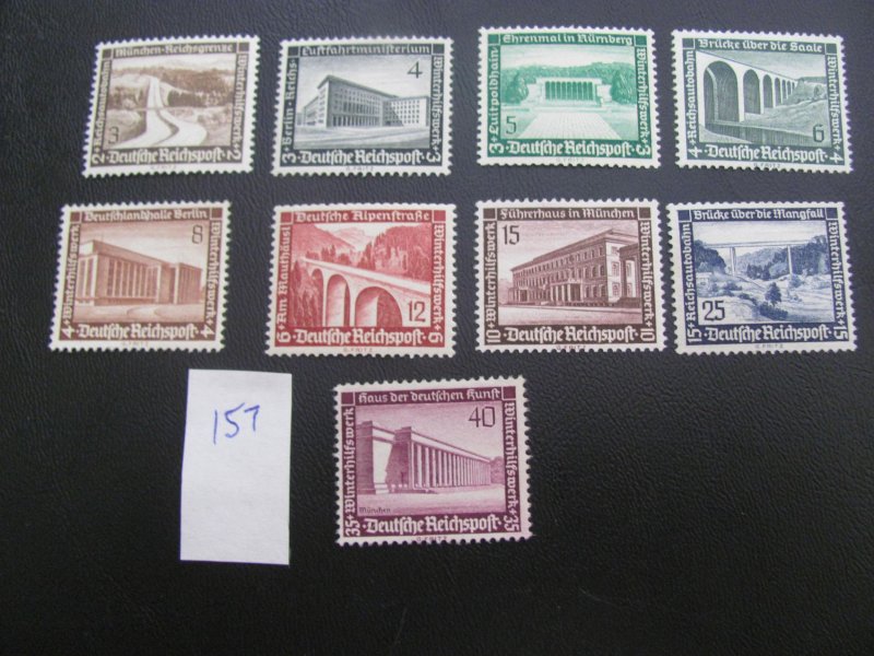 Germany 1936 MNH SC B93-B101 SET VF/XF 80 EUROS (157)