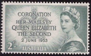 AUSTRALIA Scott 261 MH* QE2 Coronation stamp