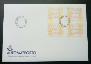 Sweden 1992 Dog Duck ATM (frama label stamp FDC)