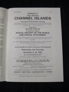 HARMERS AUCTION CATALOGUE 1983 CHANNEL ISLANDS