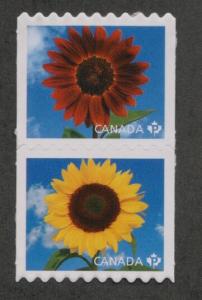 Canada 2011 Sunflower Coils MNH Pair