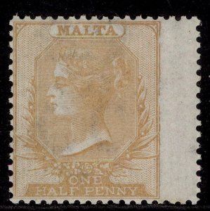 MALTA QV SG8, ½d orange-buff, NH MINT. Cat £225.
