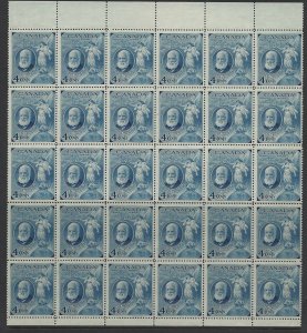 CANADA - #274 - 4c ALEXANDER GRAHAM BELL BLOCK OF 30 (1947) MNH 