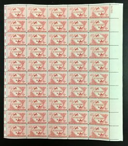 C47  Powered Flight 50th Anniversary Airmail MNH 6 c Sheet  of 50  FV $3.00 1953