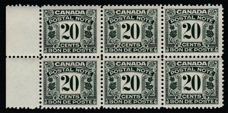 Canada (Revenue) van Dam FPS13, MNH block of six