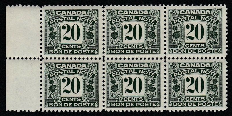 Canada (Revenue) van Dam FPS13, MNH block of six