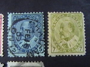 CANADA # 89-95--USED-------COMPLETE SET---KEVII---1898