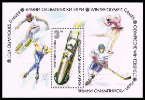 Bulgaria #3633 Bobsled Souvenir Sheet; MNH