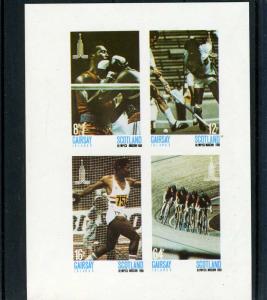 Gairsay Islands (Scotland) 1980 Moscow Olympics Sheet Imperforated Mint (NH)