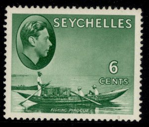 SEYCHELLES GVI SG137b, 6c green, M MINT.