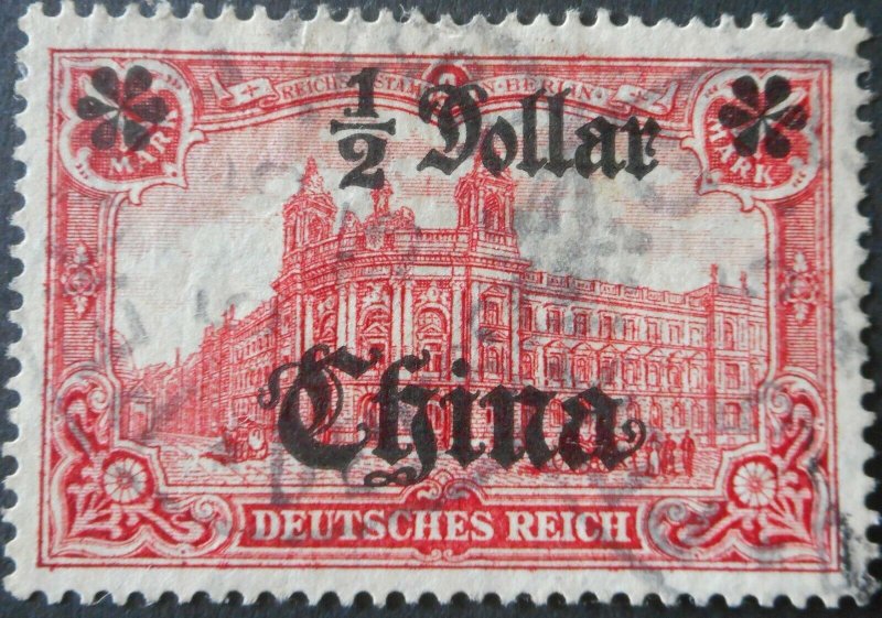 German Post Offices in China 1906 Half Dollar with PEKING postmark