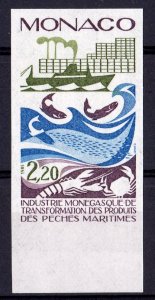 MONACO 1985 Sc#1493 FISH/CRUSTACEANS/SHIP/MARINE LIFE (!) IMPERFORATED MNH