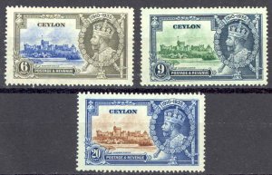 Ceylon Sc# 260-262 MNH 1935 6c-20c Silver Jubilee Issue