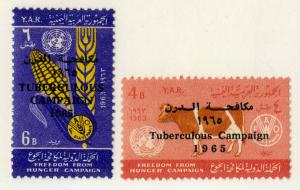 YEMEN 218-218a MNH SCV $2.15 BIN $1.25 TUBERCULOSIS CAMPAIGN