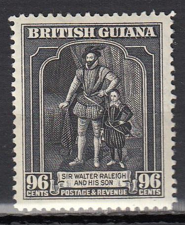 British Guiana - 1934 96c Sir Walter Raleigh Sc# 221 - MH (965)