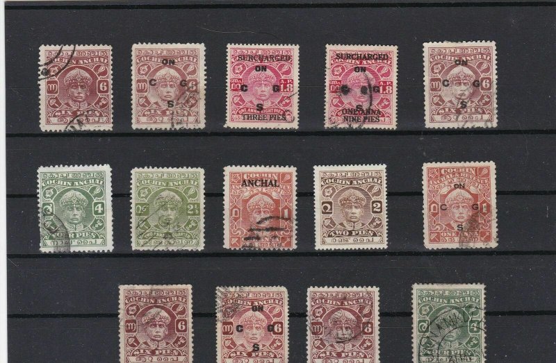 india states mixed used and unused old stamps ref r10413