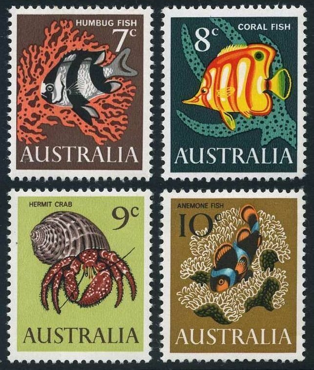 Australia 394-417, MNH. Definitive 1966-1971. Fish, Birds, Explorers and ships.