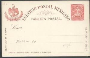 MEXICO Early 2c postcard unused............................................66165