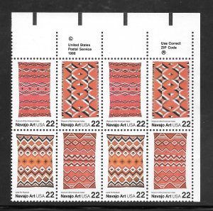 #2235-38 MNH Zip & Copy Block of 8