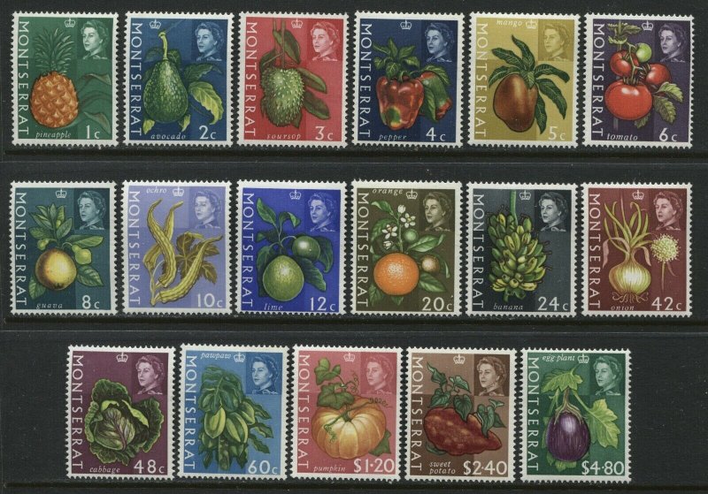 Montserrat QEII 1965 complete set mint o.g. hinged