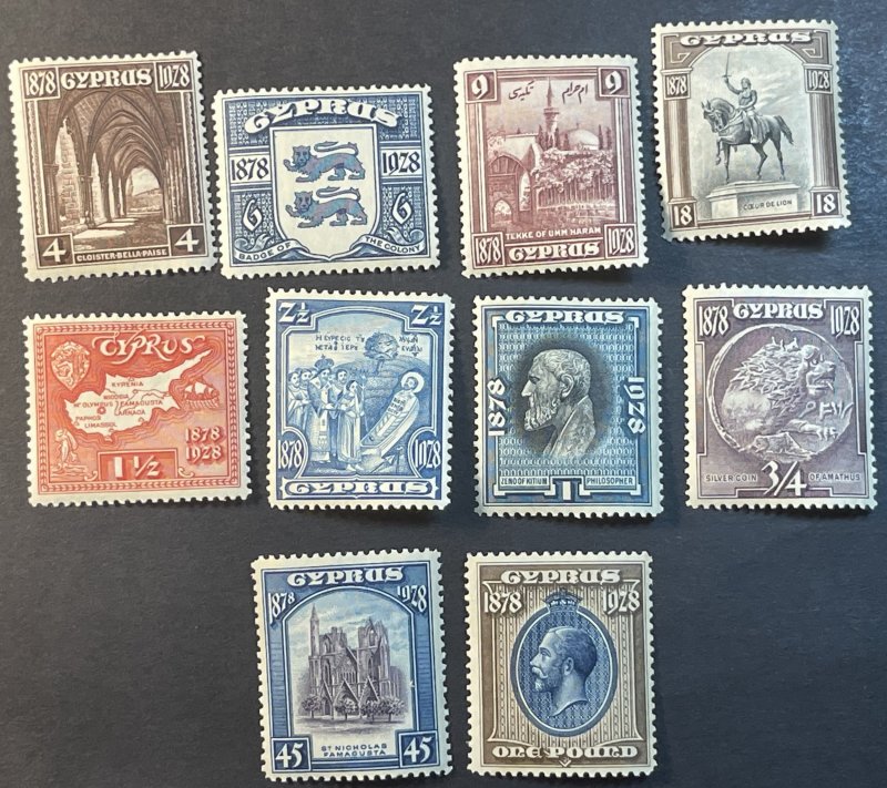 CYPRUS # 114-123-MINT/HINGED---COMPLETE SET---1928