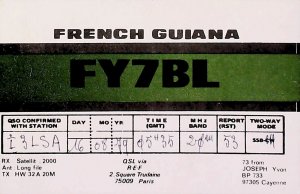 1979 French Guiana Cayenne Amateur Radio QSL Card 15832-