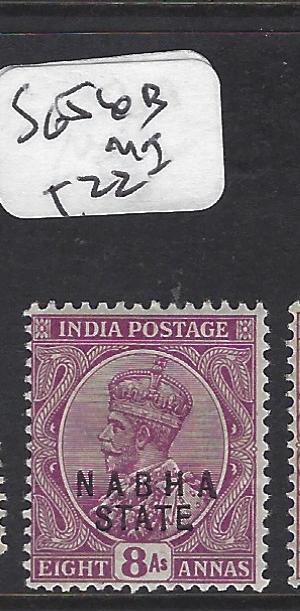 INDIA  NABHA   (P2508B)   KGV   8A  SG  56B        MOG