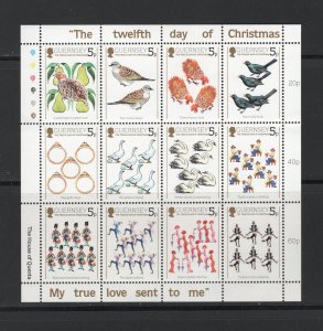 Great Britain - Guernsey #307   VF, Mint NH, 12 Days of Christmas  .... 2600238