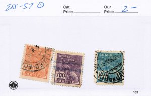 BRAZIL  255-57   USED